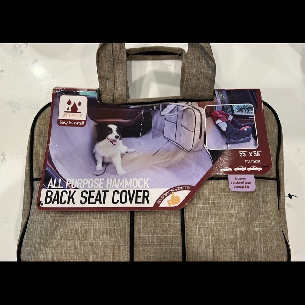 Large waterproof backseat cover for pets